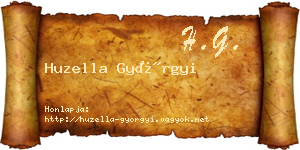 Huzella Györgyi névjegykártya